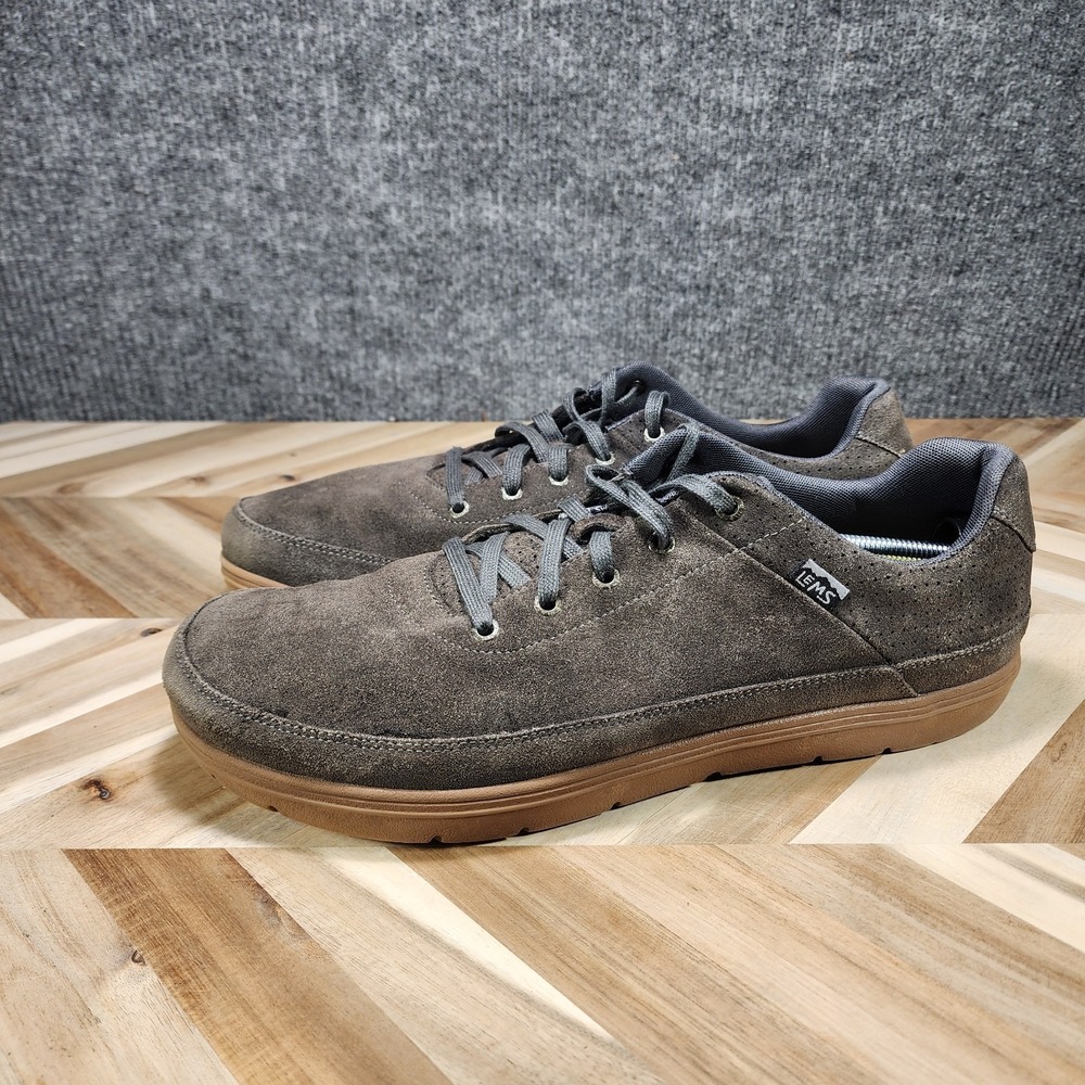 Lems Chillum Suede Mens 15 Bedrock Gray Minimalist Sneaker Lace Up Shoes - Picture 1 of 13